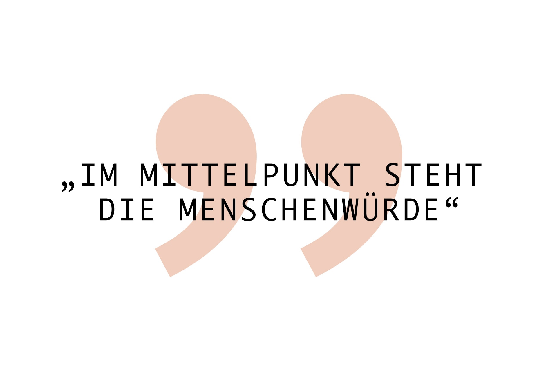 Interview Titel „Im Mittelpunkt steht die Menschenwürde“